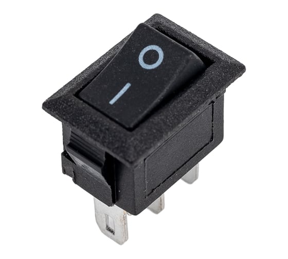 Клавишный переключатель REXANT 250v, 3а, (3с), on-on, черный, micro (rwb-102) 10 штук 36-2030