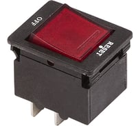 Клавишный выключатель-автомат REXANT 250v, 10а, (4с), reset-off, красный, с подсветкой (irs-2-r15) 10 штук 36-2620