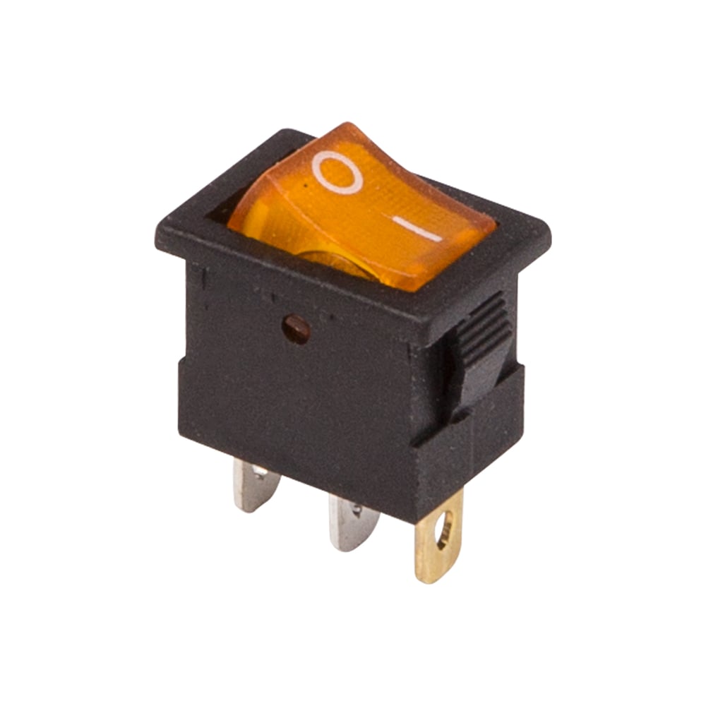 Клавишный выключатель REXANT 12v, 15а, (3с), on-off, желтый, с ...