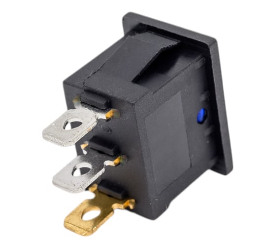 Клавишный выключатель REXANT 12v, 15а, (3с), on-off, синий, с подсветкой, mini (rwb-206-1, sc-768) 10 штук 36-2171