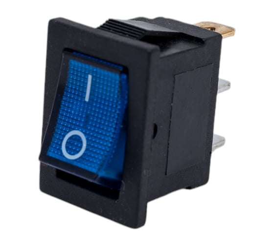 Клавишный выключатель REXANT 12v, 15а, (3с), on-off, синий, с подсветкой, mini (rwb-206-1, sc-768) 10 штук 36-2171