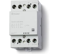 Модульный контактор FINDER 4NO 40А, контакты AgSnO2, катушка 12В АС/DC, мех.индикатор, 22.44.0.012.4310 224400124310