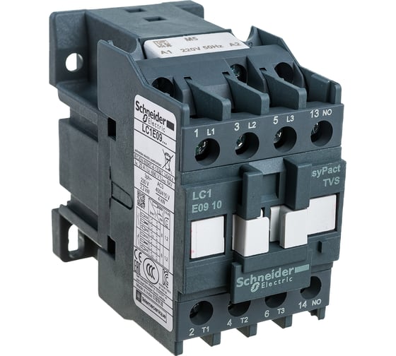 Контактор Systeme Electric 3п 9А 1НО 220V AC TeSys E SchE LC1E0910M5