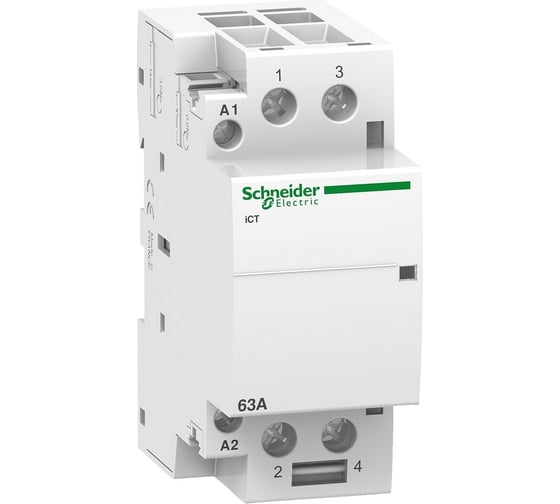 Модульный контактор Systeme Electric Acti 9 iCT63A 2НО 220/240В АС SE A9C20862