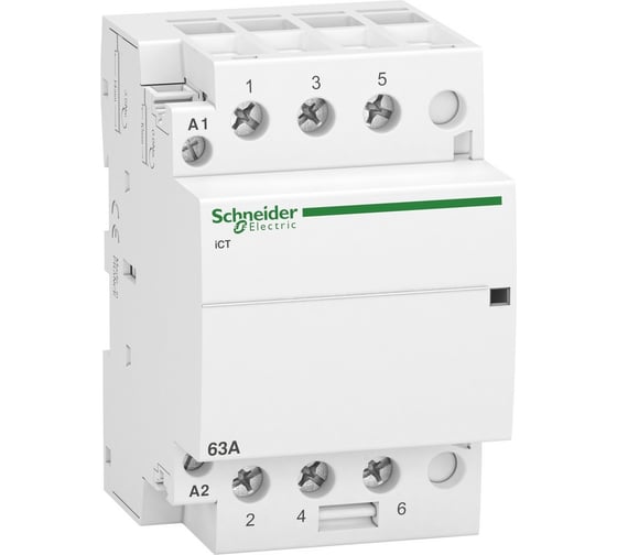 Модульный контактор Systeme Electric Acti 9 iCT63A 3НО 220/240В АС SE A9C20863 1