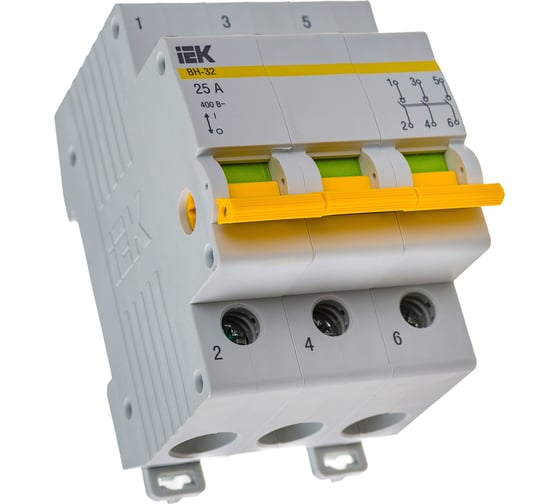 Выключатель нагрузки IEK ВН-32 25А/3П ИЭК MNV10-3-025