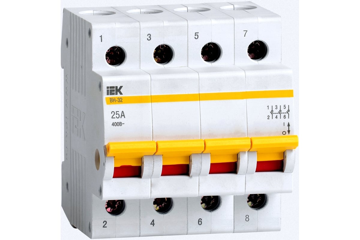 Рубильник IEK ВН-32 4Р 25А ИЭК MNV10-4-025 - выгодная цена, отзывы ...