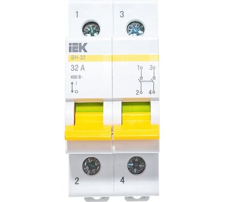 Выключатель нагрузки IEK ВН-32 32А/2П ИЭК MNV10-2-032