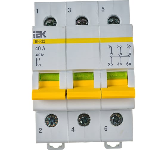 Выключатель нагрузки IEK ВН-32 40А/3П ИЭК MNV10-3-040