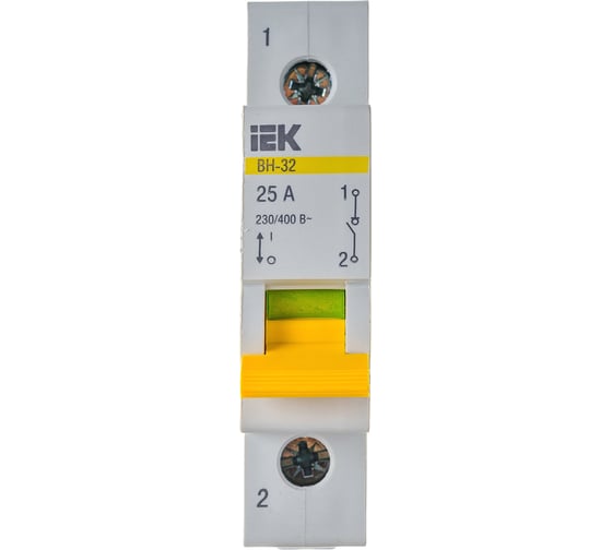 Выключатель нагрузки IEK ВН-32 25А/1П ИЭК MNV10-1-025