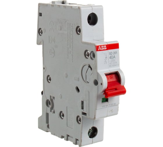 Рубильник ABB 1 полюс SD201/40 рычаг красный 2CDD281101R0040