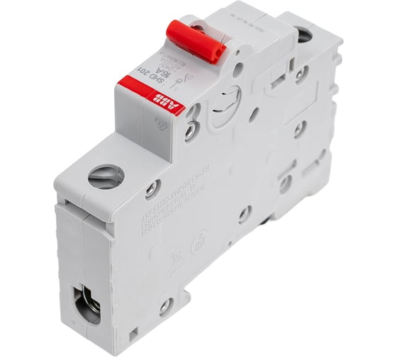 Рубильник ABB 1 полюс SHD201/16 рычаг красный 2CDD271111R0016