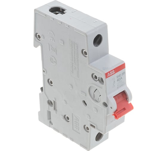 Рубильник ABB 1 полюс SHD201/40 рычаг красный 2CDD271111R0040