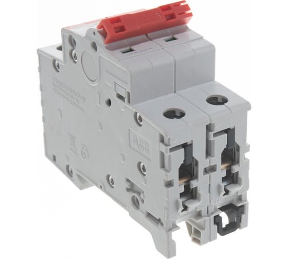 Рубильник ABB 2 полюса SD202/40 рычаг красный 2CDD282101R0040