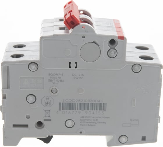 Рубильник ABB 2 полюса SD202/40 рычаг красный 2CDD282101R0040