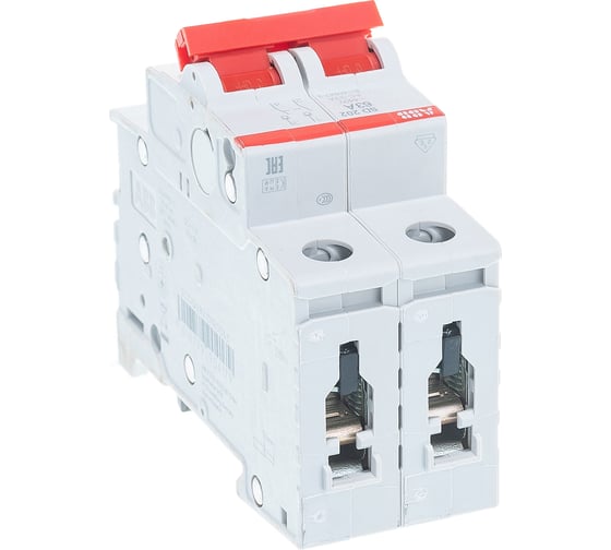 Рубильник ABB 2 полюса SD202/63 рычаг красный 2CDD282101R0063