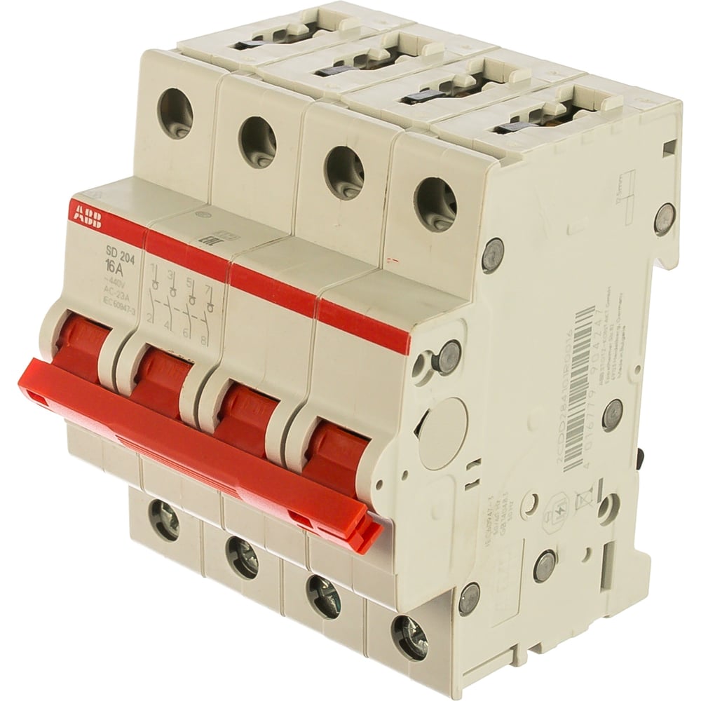 Рубильник ABB 4 полюса SD204/16 рычаг красный 2CDD284101R0016 ...