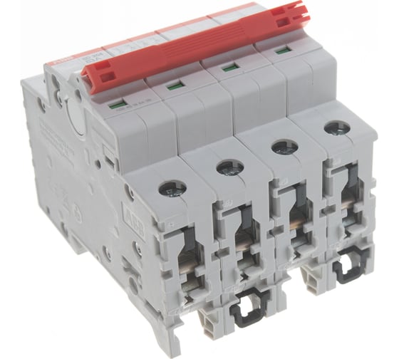 Рубильник ABB 4 полюса SD204/63 рычаг красный 2CDD284101R0063