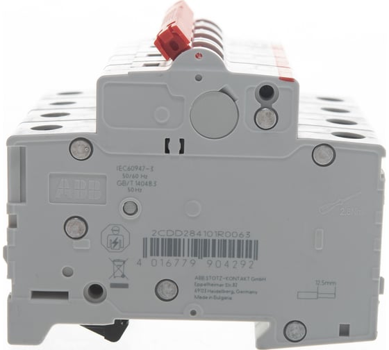 Рубильник ABB 4 полюса SD204/63 рычаг красный 2CDD284101R0063