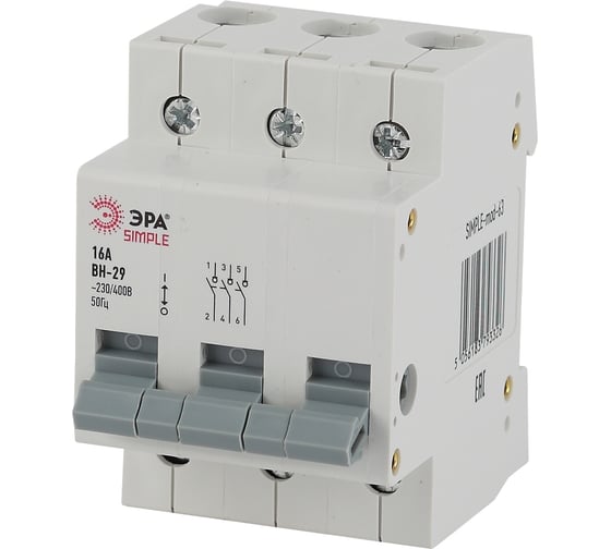 Выключатель нагрузки ЭРА SIMPLE ВН-29 3P 40А Б0039255