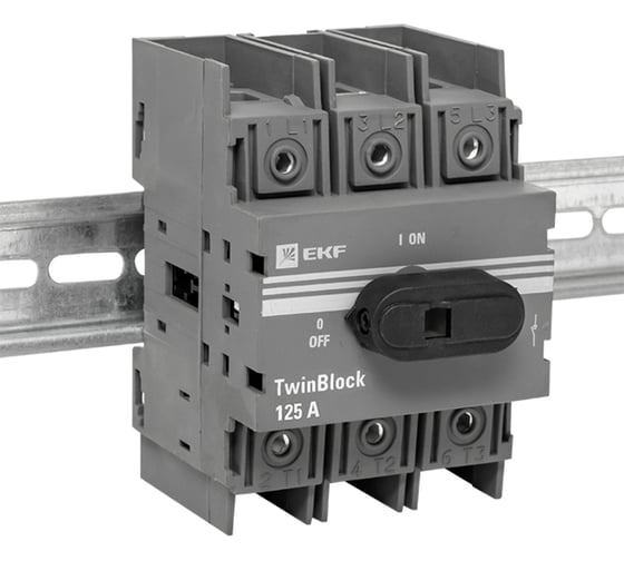 Рубильник EKF 125A 3P c рукояткой управления для прямой установки TwinBlock tb-125-3p-f