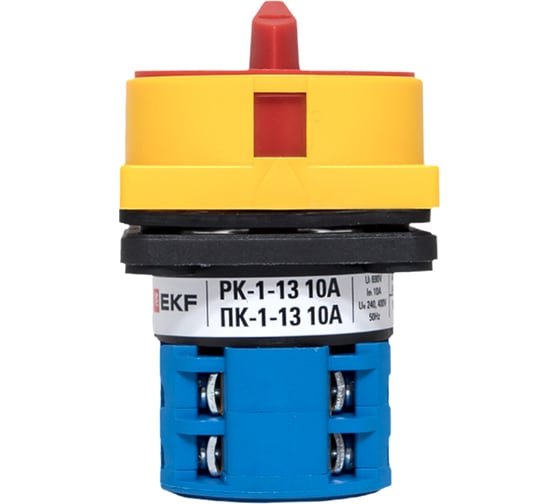 Кулачковый переключатель EKF ПК-1-13 10А 3P "0-1" с блокировкой IP65 PROxima pk-1-13-10-a65