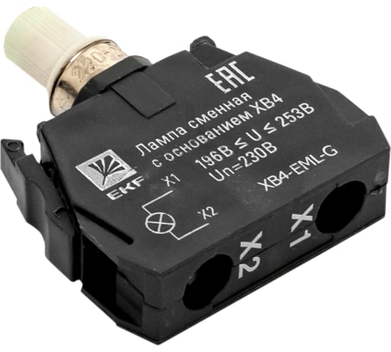 Сменная лампа c основанием EKF xb4 зеленая, 230в, 10 штук, proxima XB4-EML-G