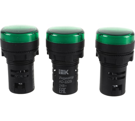 Светосигнальная арматура IEK AD-22DS 24В зеленая ИЭК BLS10-ADDS-024-K06