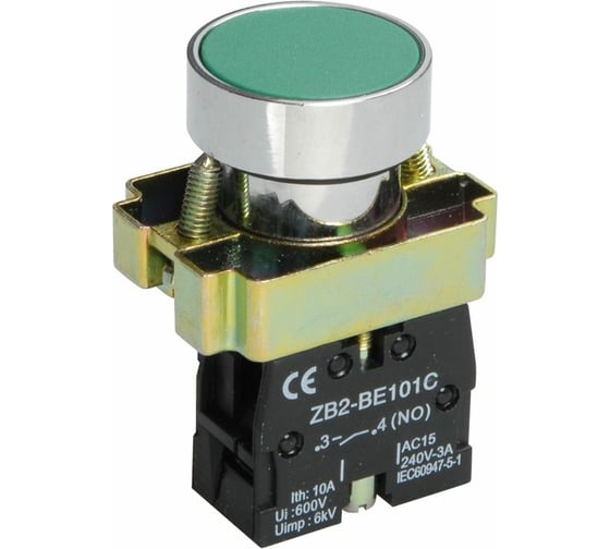 Кнопка управления IEK LAY5-BA31 без подсветки зеленая 1з ИЭК BBT60-BA-K06