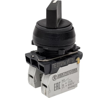 Переключатель управления Электротехник Пе-011 исп.1м, 2з, 10а, 660в, рукоятка на 2 положения -45 +45, ip40 ET514766