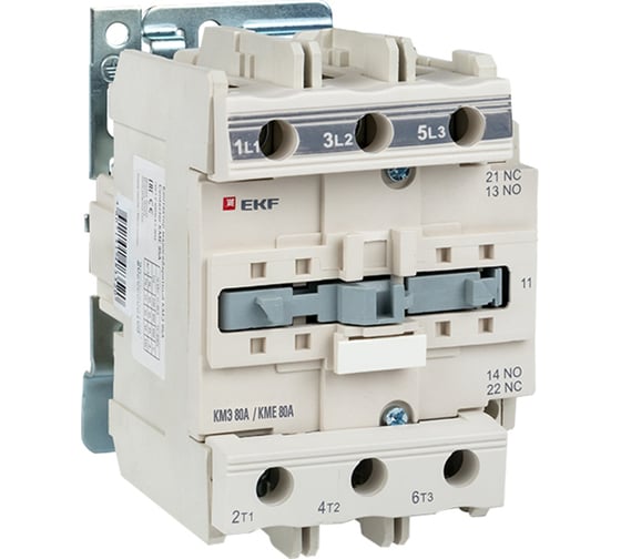 Малогабаритный контактор EKF КМЭ 80А 220В NO+NC PROxima ctr-s-80-220