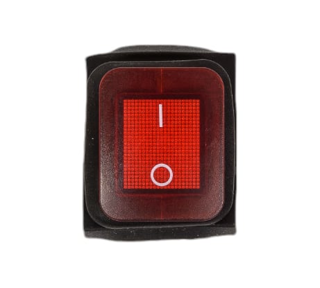 Клавишный выключатель REXANT 250V 15А (4с) ON-OFF красный с подсветкой ВЛАГОЗАЩИТА (RWB-507) 36-2360-1