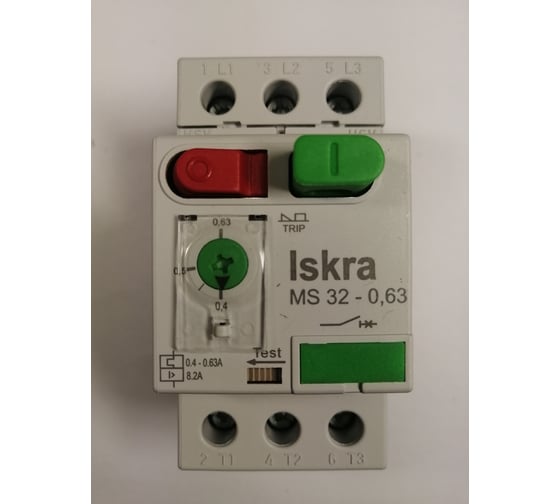 Автомат защиты двигателя iskra MS32-0.63 УТ-00025350 1