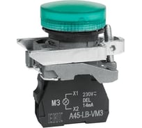 Сигнальная лампа КЭАЗ OptiSignal D22 C4-L-M3 зеленая металл 230-240VAC XB4BVM3 -14шт 332174