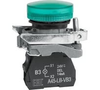 Сигнальная лампа КЭАЗ OptiSignal D22 C4-L-B3 зеленая металл 24VAC/DC XB4BVB3 -14шт 332175
