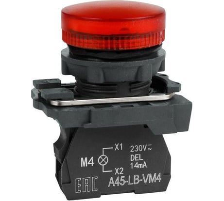 Сигнальная лампа КЭАЗ OptiSignal D22 C5-L-B4 красн. пластик 24VAC/DC XB5AVB4 332191