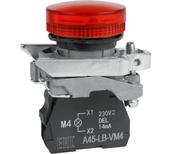 Сигнальная лампа КЭАЗ OptiSignal D22 C4-L-M4 красн. металл 230-240VAC XB4BVM4 332176 1