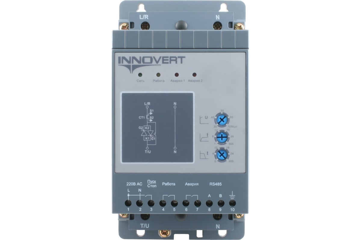 Устройство плавного пуска INNOVERT номинальный ток 1,5 а, питание управления  220в ac, rs-485 SSD751A43E - выгодная цена, отзывы, характеристики, фото -  купить в Москве и РФ