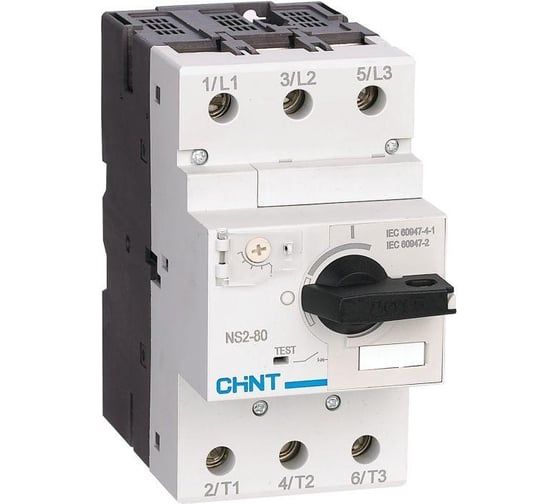 Автоматический выключатель для защиты двигателя CHINT 30-40А NS2-80 с поворотной ручкой (R) 279722 1
