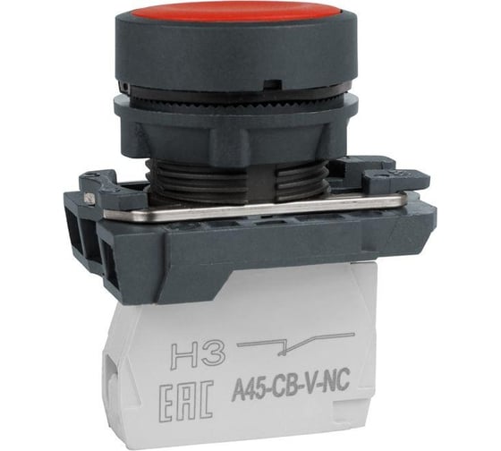КЭАЗ Кнопка OptiSignal D22 C5-P-401 красный, пластик 1НЗ, XB5AA42 332182