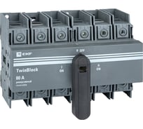 Реверсивный рубильник c рукояткой для прямой установки EKF 3P TwinBlock 80A tb-s-80-3p-rev