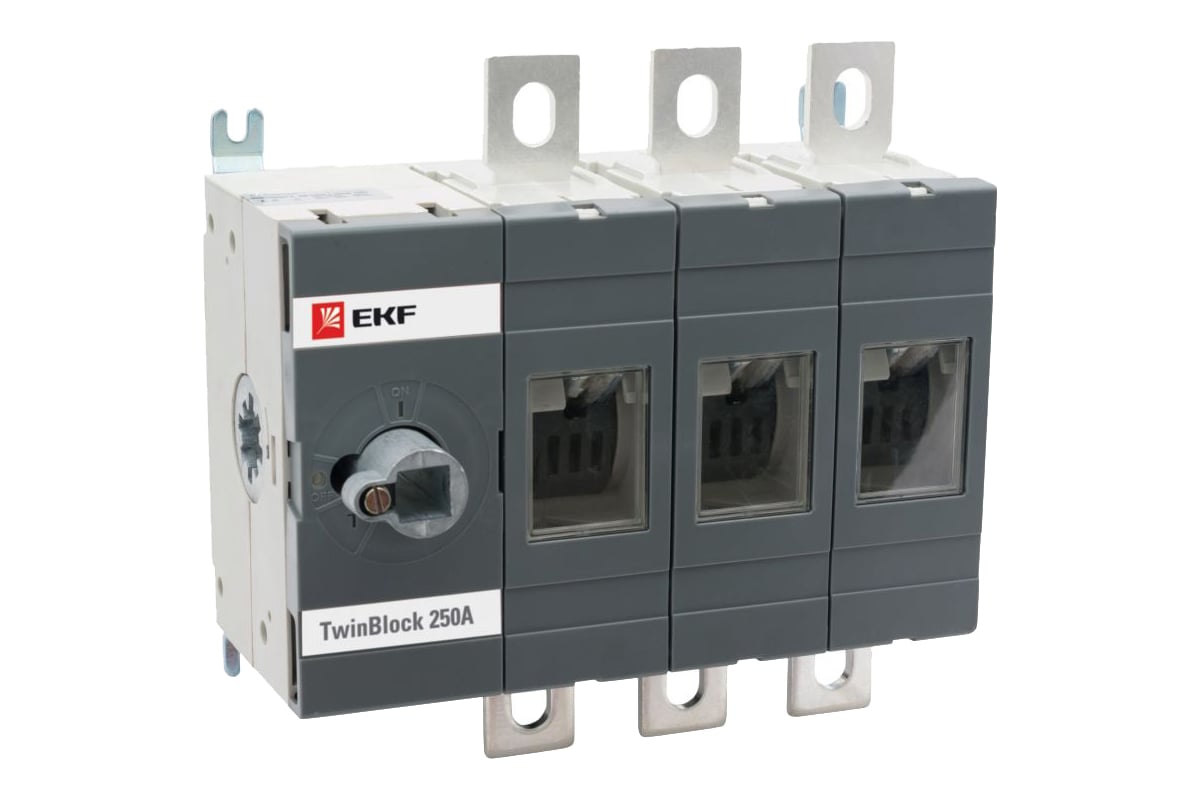 Реверсивный рубильник без рукоятки управления EKF 3P TwinBlock 250A ...
