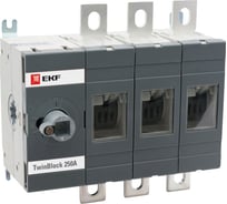 Реверсивный рубильник без рукоятки управления EKF 3P TwinBlock 250A tb-s-250-3p-rev