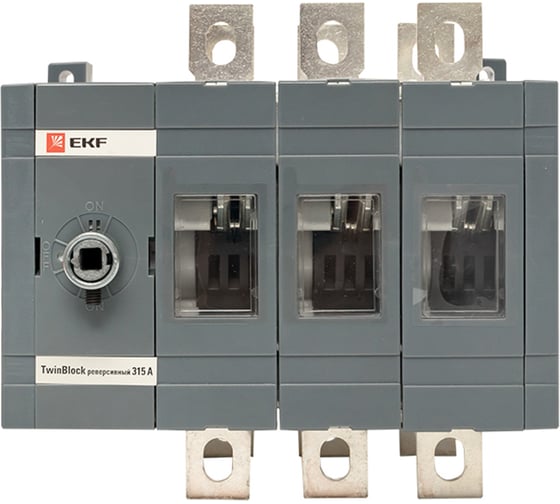 Реверсивный рубильник без рукоятки управления EKF 315A 3P TwinBlock tb-s-315-3p-rev