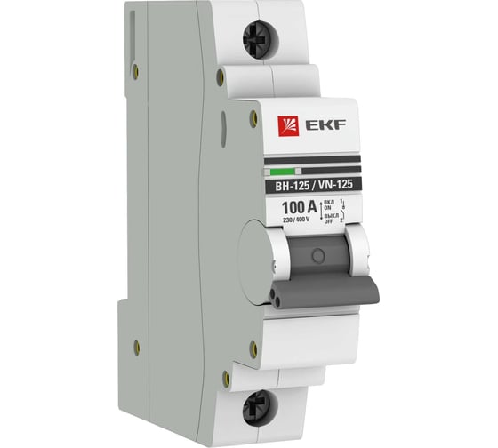 Выключатель нагрузки EKF PROxima ВН-125, 1P, 100А SL125-1-100-pro