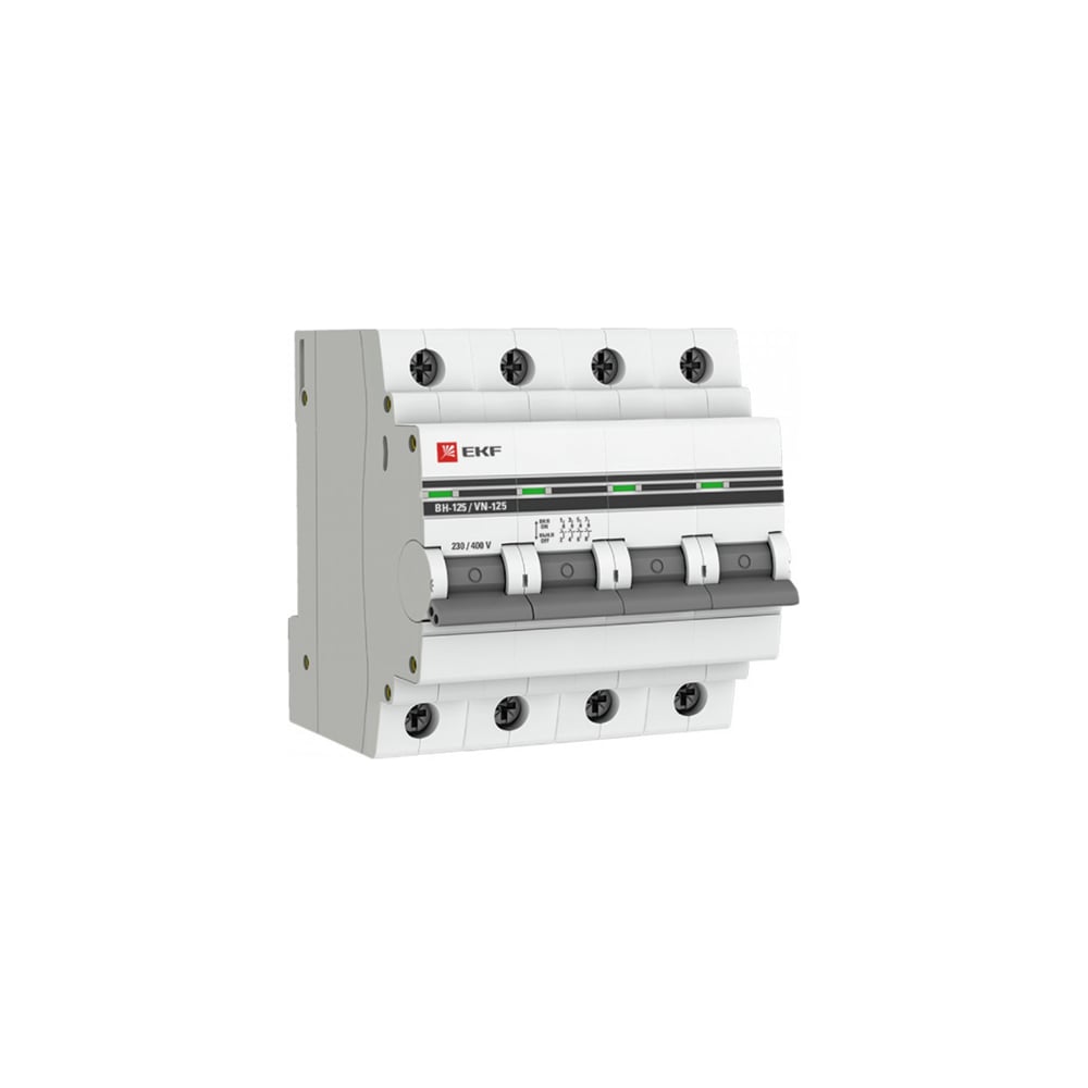 Выключатель нагрузки EKF PROxima ВН-125, 4P, 100А SL125-4-100-pro ...