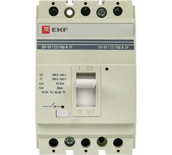 Выключатель нагрузки EKF PROxima ВН-99, 125/100А, 3P sl99-125-100