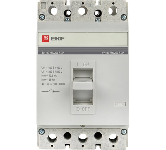Выключатель нагрузки EKF PROxima ВН-99, 250/250А, 3P sl99-250-250