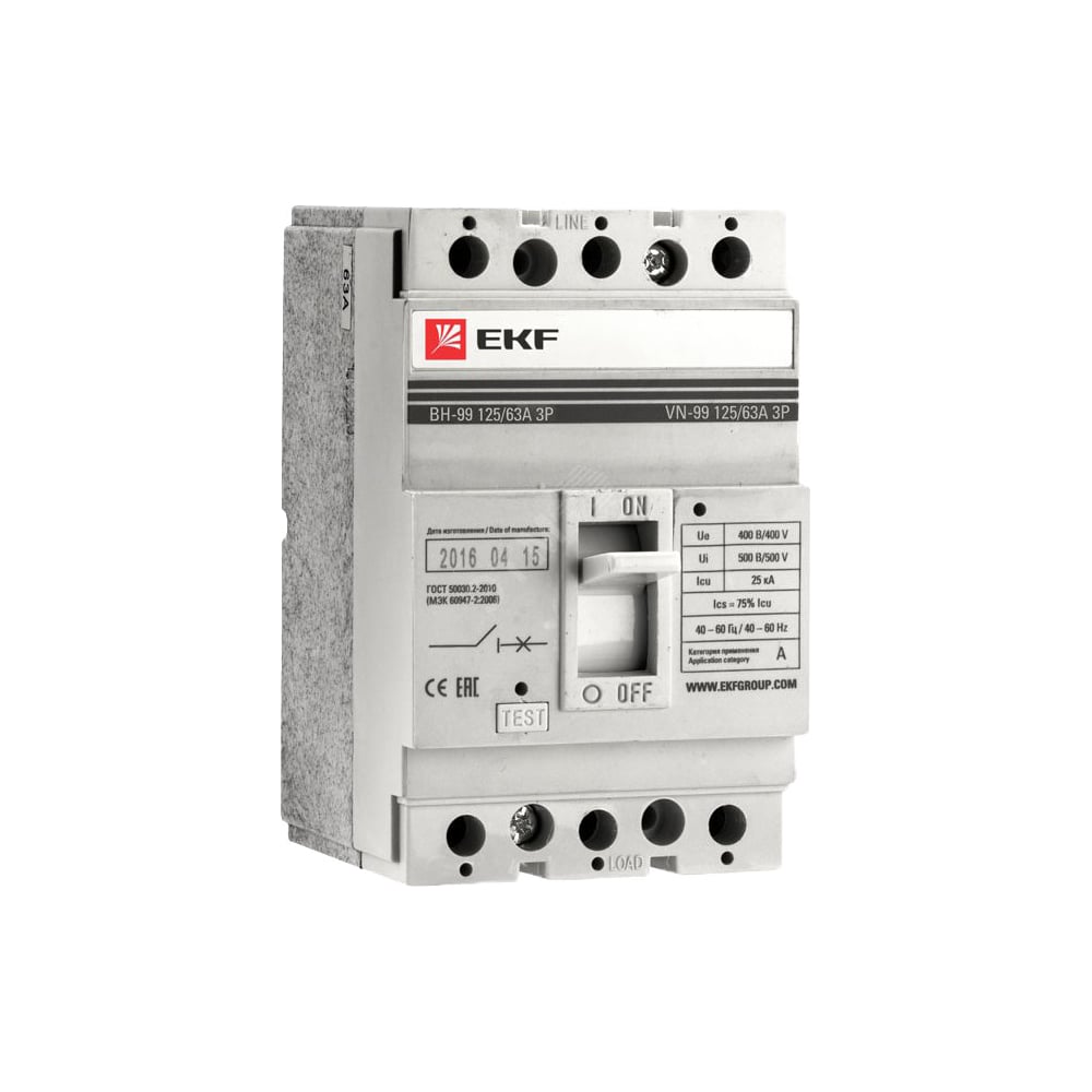 Выключатель нагрузки EKF ВН-99 3P PROxima 400/400А sl99-400-400 ...