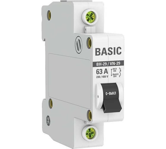 Выключатель нагрузки EKF 1P ВН-29 Basic 63А SL29-1-63-bas
